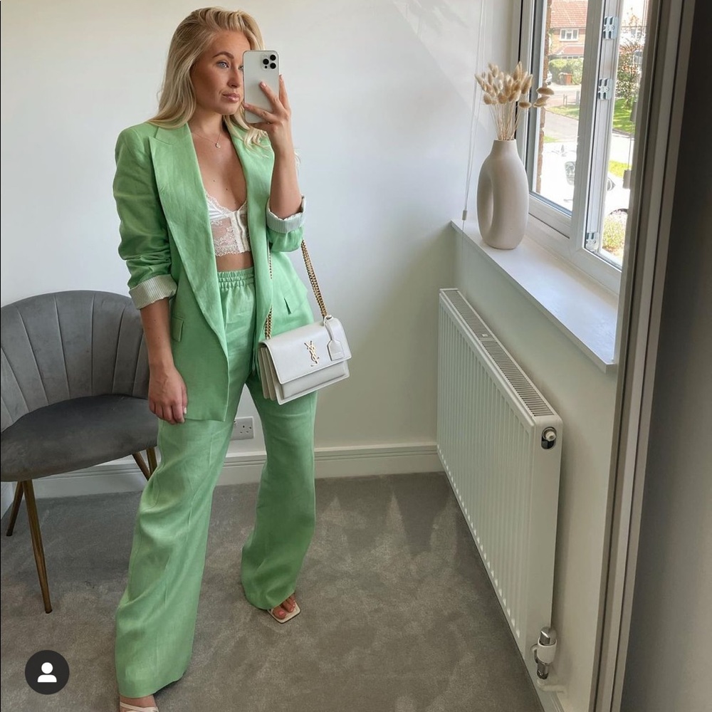 Last🥰👑Zara only linen blazer bloggers fav